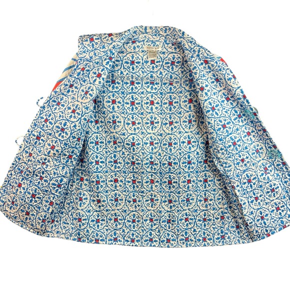 Patty Kim Womens Quilted Jacket Size Small Reversible Print Tropical - Picture 2 of 11